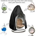 thumbnail image 2 of Silla colgante para columpio de jardín, tela Oxford 210D, funda protectora impermeable a prueba de polvo, cremallera central, funda para silla colgante, negro, 230x200cm oso de fresa  Electrónica, 2 of 5