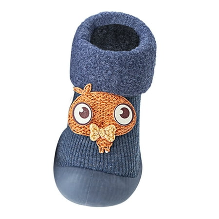 

eczipvz Toddler Shoes Knit Stocking Slipper Baby Rubber Sole Toddler Shoes Girls Solid Boys Soft Warm Socks Kids Toddler Girl Shoes Size 11 Blue