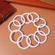 thumbnail image 3 of 30pcs Dreamcatcher aros redondos círculos de plástico blanco DIY Dreamcatcher Material accesorios (6 cm), 3 of 8