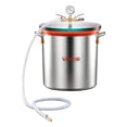 thumbnail image 1 of VEVOR 9 Gallon Vacuum Chamber, Stainless Steel, Vacuum Degassing Chamber with Tempered Glass Lid, Hose, Air Filter, for Resin Casting, Stabilizing Wood, 1 of 9