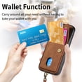 thumbnail image 5 of SaniMore Case for iPhone 15 Pro 6.1" 2023, [Flip Card Slot Design Kickstand] Removeable Wrist Strap Magnetic Car Mount Wear-resistant PU Leather Skin Shockproof Anti-drop Shell, Brown, 5 of 9