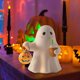 thumbnail image 4 of Uuiauoio Ghost Coffee Pumpkin Night Light - Halloween Cute LED Spooky Ghost Statue Lamp Decorations, Holiday Resin Mini Gothic Light Up Desktop Ornaments for Home, Bookshelf, Tabletop, 4 of 6