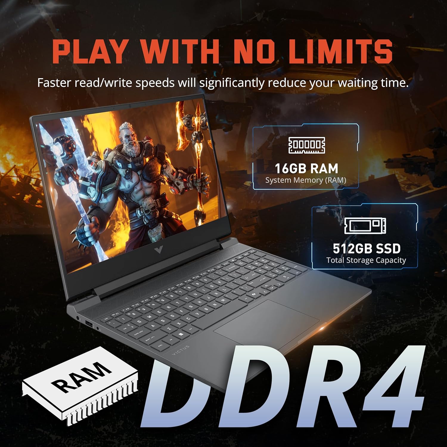 HP Victus 15.6" 144Hz FHD Gaming Laptop, Intel i5-13420H, NVIDIA GeForce RTX 4050 GDDR6, 16GB DDR4, 512GB SSD, Backlit Keyboard, WiFi 6, Windows 11 Pro, Silver, 1TB Docking Station Set