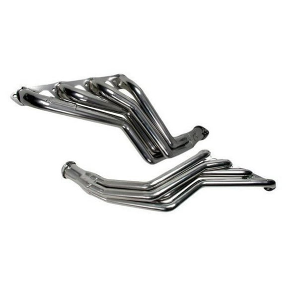 15690 Steel Silver Ceramic Coated Long Tube Street Strip Exhaust Headers for 1986-1993 Ford Mustang SBF 351W
