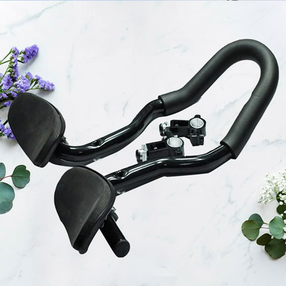 NICEXMAS Simple Installation Black Metal Aero Handlebar Rest Bars for Long Distance Cycling