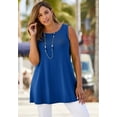 thumbnail image 4 of Jessica London Women's Plus Size Stretch Knit Sleeveless Swing Tunic, 4 of 5