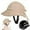 Beige, variant on Bicycle Helmet with Wide Brim UV Sun Hat Adjustable Strap for Women Unisex Cycling Riding Safety