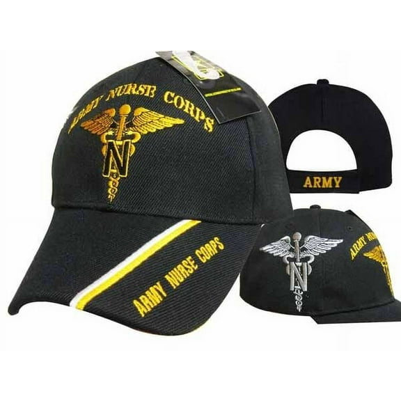 US ARMY NURSE CORPS BALL CAP HAT BLACK