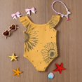thumbnail image 6 of Abcomgle Girls One Piece Swimsuits 10-12 Sunflower Print One Piece Little Girls Swimsuit Ruffled Stretchy Swimwear for Girls, 6 of 7