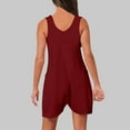 thumbnail image 7 of BSDJILFG Jumpsuits for Women Casual Summer Rompers Sleeveless Loose Spaghetti Strap Shorts Overalls Jumpers with Pockets, 7 of 7