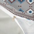 thumbnail image 4 of jejeloiu Calm Tribal Twin Duvet Cover,Serene Print Twin Bedding For Boys,Green Red,Light Gray Reversible,2pcs,1 Duvet Cover and 1 Pillowcase, 4 of 6