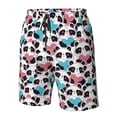 thumbnail image 5 of Naloa Heart Panda Men's Beach Shorts, Surfing shorts, Swim trunks, Quick Dry Swim Trunks for Surfing Beach Fun - Small, 5 of 9
