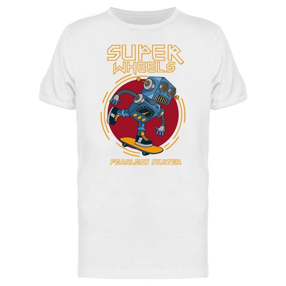 Skateboarder Robot Icon Tee Men's -Image by Shutterstock
