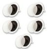Acoustic Audio SP8c Flush Mount In Ceiling Speakers with 8" Woofers 5 Pack