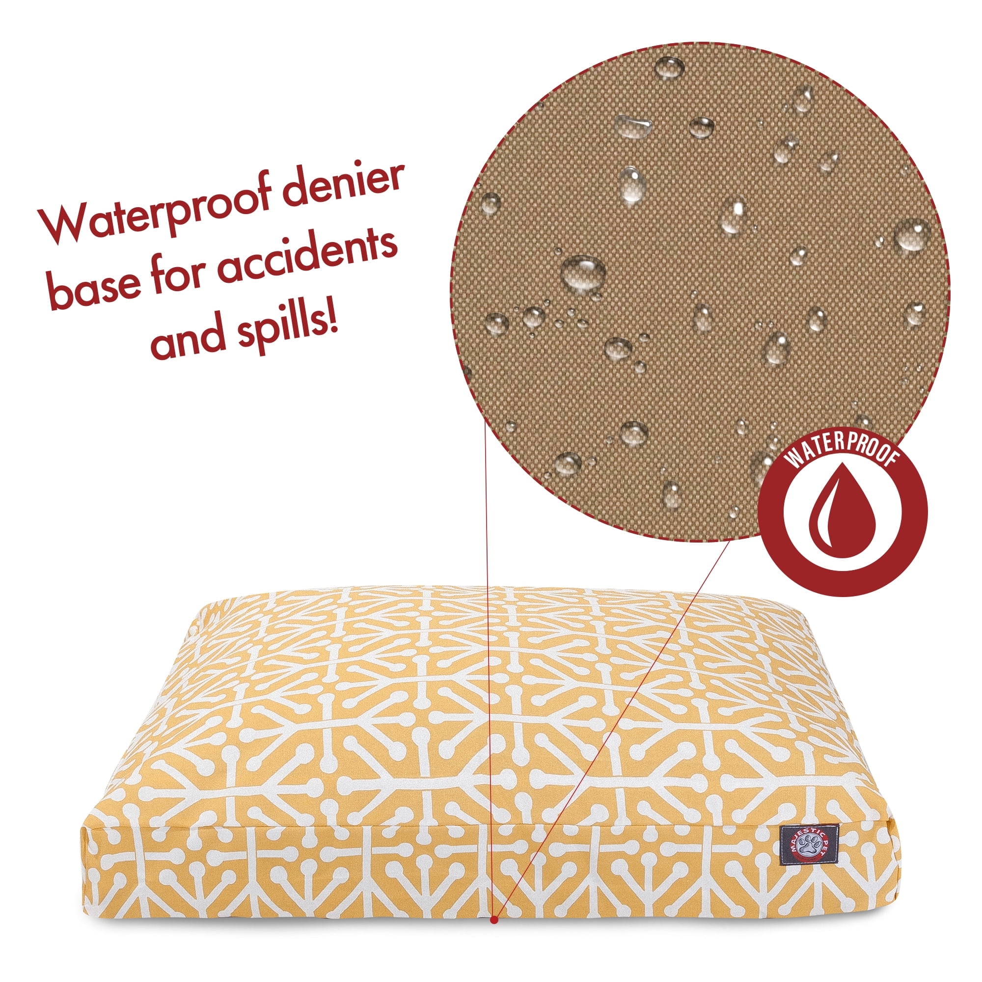 Majestic Pet | Aruba Rectangle Pet Bed For Dogs, Removable Cover, Citrus, Small