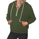 thumbnail image 1 of Sudadera con capucha Bolsillo con cremallera Manga larga Cordón Color puro Tops con capucha de moda para mujer OD Verde XL, 1 of 6