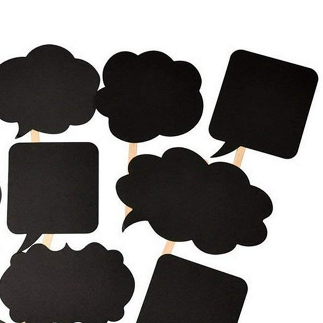 Birthday Wedding Party Phote Props Set Black Funny shape prop set Paper Handheld Cloud Dialog Shape Decor
