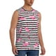 thumbnail image 2 of Fotbe Flamingos Men's Camiseta sin Mangas Estampada para Hombres, Playera Casual para Gimnasio, Entrenamiento, Playa-Large, 2 of 7