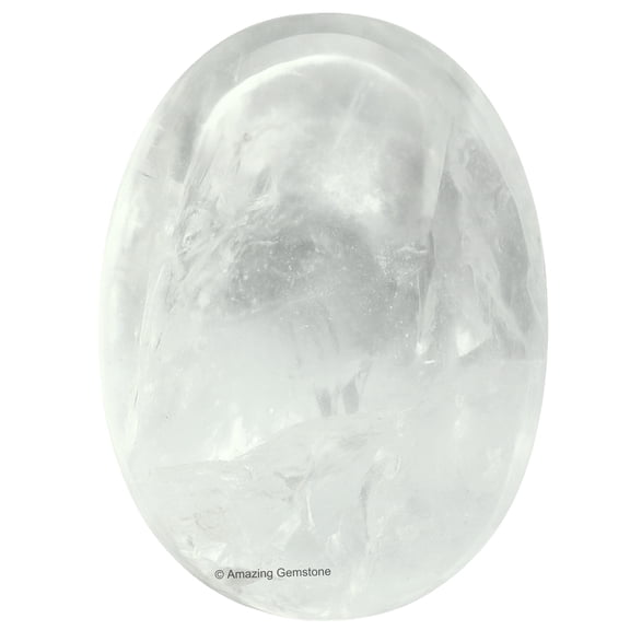 Clear Quartz Crystal Palm Stone