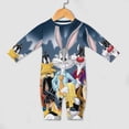 thumbnail image 4 of Looney Tunes Cartoons Baby Long Sleeve Footless, Infant Playsuit Romper Jumpsuits for Boys Girls, 4 of 8