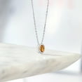 thumbnail image 4 of Gem Stone King 0.70 Ct Oval Orange Red Madeira Citrine 925 Sterling Silver Pendant With Chain, 4 of 4