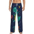 thumbnail image 2 of Lsque Dinosau Space Explorer Print Men's Pajama Pants, Lounge Pant - Comfortable Home Wear,Elastic Waistband, Stylish Design-X-Large, 2 of 9