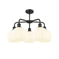 thumbnail image 7 of Innovations Lighting - White Venetian - 5 Light Stem Hung Chandelier In Modern, 7 of 7