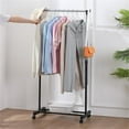 thumbnail image 7 of Adjustable 2-Rod Garment Rack - Rolling Clothes Organizer - Black And Chrome, 7 of 7