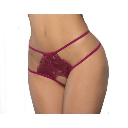 

Lacy Line Sexy Open Crotch Panties With Open Bow Back