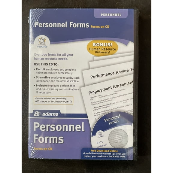 Adams Personnel Forms on CD - HR453 New