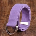 thumbnail image 2 of ZHENHONG Cinch Belt for Women and Men Fashion Waist Belt Narrow Stretch Dress Belt Pants Belt Buckle Canvas Waistband Women's Accessories Belt Purple, 2 of 3