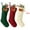 Red+White+Green, variant on Personalized Christmas Stockings with Names Monogram, 18” Large Family Knitted Xmas Stocking with Leather Nameplate for Kids Customized Christmas Stockings for Fireplace Holiday