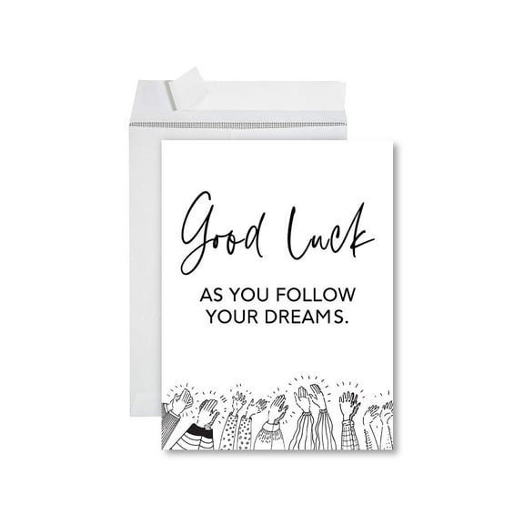 Koyal Wholesale Funny Farewell Jumbo Card Good Luck As You Follow Your Dreams Goodbye Greeting Card with Envelope 1-Pk