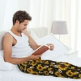 thumbnail image 4 of Yiaed Sunflowers And Bww Print Men's Lounge Pants, Loose PJ Bottoms, Long Pajama Pants for Men-X-Large, 4 of 5