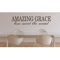 thumbnail image 4 of Amazing Grace How Sweet The Sound Vinyl Letters Room Décor Quotes Wall Stickers, 44x10-Inch, Chocolate Brown, 4 of 6