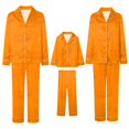 thumbnail image 4 of Leey-Word Matching Family Sleepwear Button Down Nightwear Sets 2 Pcs Pjs Long Sleeve Halloween Pajamas with pockets, 4 of 8