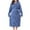 Blue, variant on Womens Hooded Robes Terry Cloth Bathrobe Soft Fleece Plush Long Sleeve Night-Robe with Pocket Sleepwear Nightwear Pjs, Khaki, Free Size