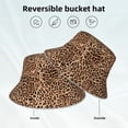thumbnail image 4 of Fisherman Hat 22.8×5.9in Skin-Friendly Lightweight Breathable Folding Reflective Double Face For Daily Travel Business Camping Leopard Print Pattern, 4 of 8