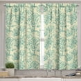 thumbnail image 2 of Ambesonne Green Valance & Curtain, Botanical Floral Vintage, 55"x24", Cream Pale Blue, 2 of 6