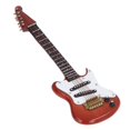 thumbnail image 2 of Mini Guitar Model Wooden Decorative Miniature Musical Instrument Ornament with Stand for Home Office, 2 of 4