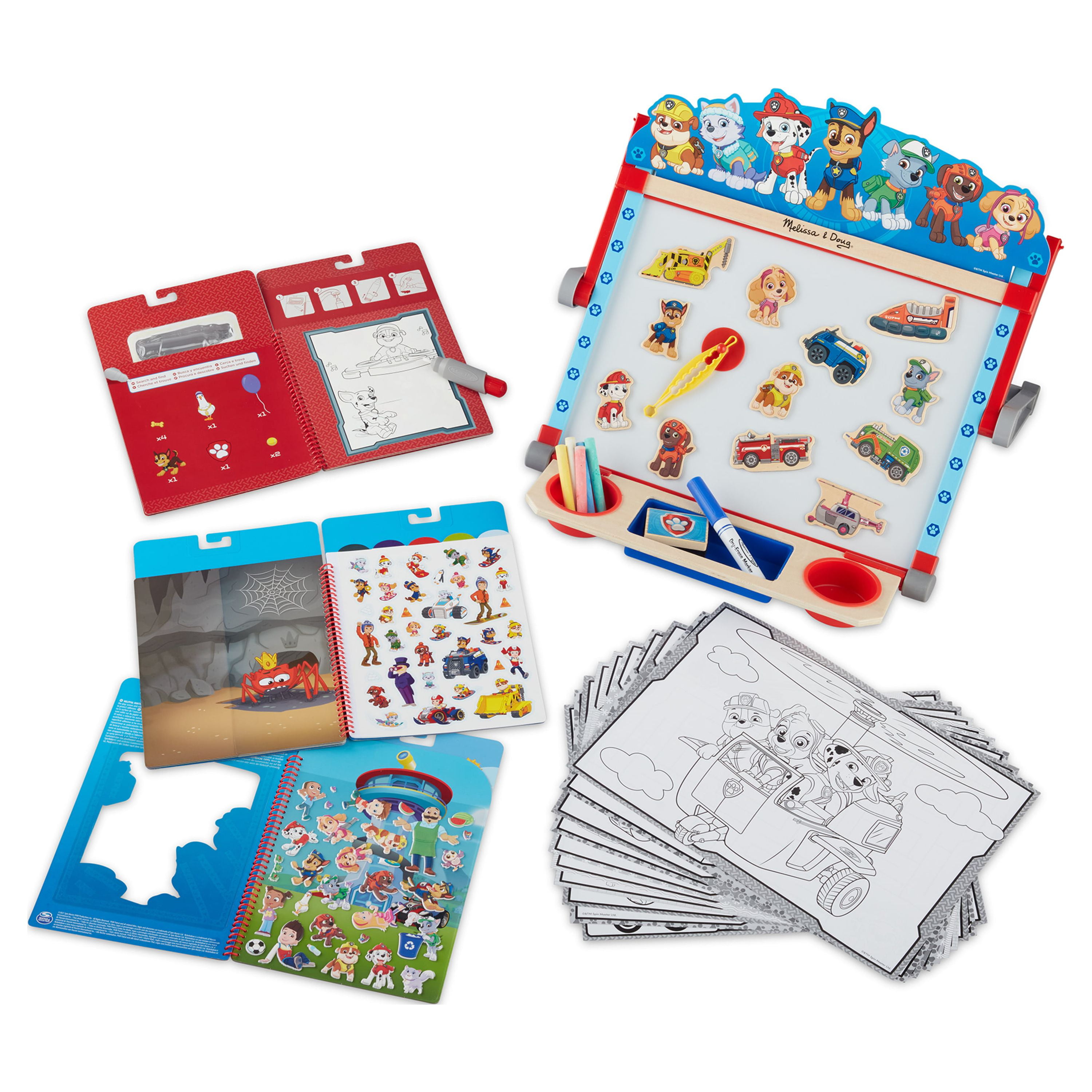 Melissa & Doug PAW Patrol Wooden Double-Sided Tabletop Art Center Easel (33 Pieces)
