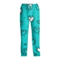 thumbnail image 4 of MLQIDK Women's Valentine's Day Pajama Bottoms Comfy Lounge Pants Couple Pajamas Heart Print Valentines Day Baggy Pajama Pants Baggy Plaid Drawstring Sleepwear, 4 of 6