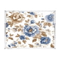 thumbnail image 2 of WOBOGO Acrylic Serving Trays 15.7x11.8 Inch Spill Proof Clear Decorative Organizer with Handle Blue Peonies Dead Leaves, 2 of 7