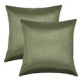 thumbnail image 2 of Aiking Home Solid Faux Silk Euro Shams Set of Two 26 x 26 inch, Sage, 2 of 7