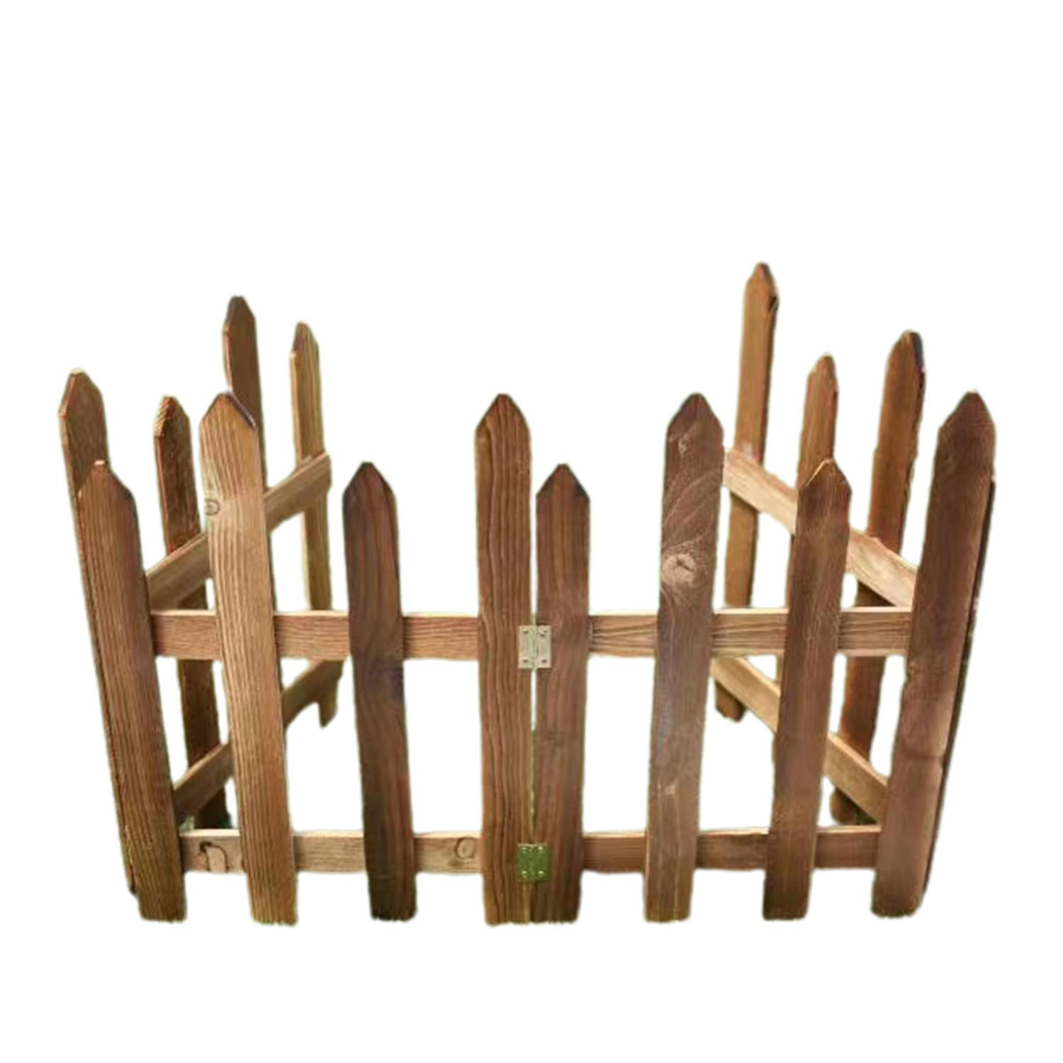 Famure Garden Picket FenceWooden Landscape Edging BorderDecorative