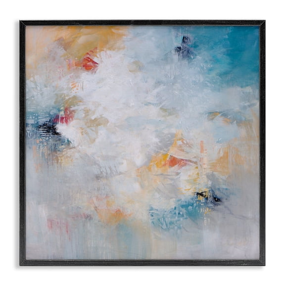 Veiled Dance Abstraction Black Framed Giclee Art, design by Karen Hale