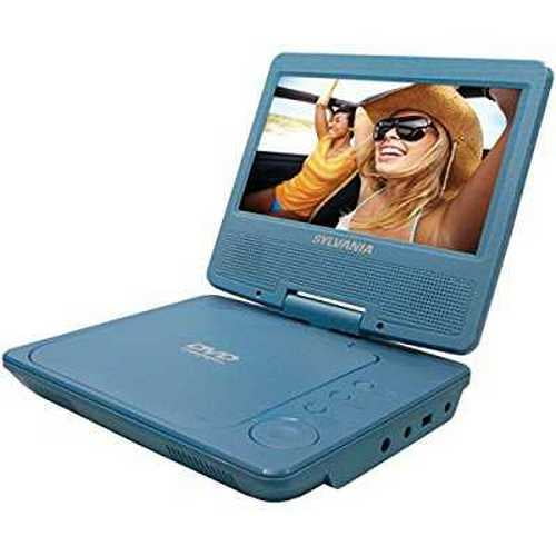 Sylvania SDVD7014 7" Portable DVD Player, Metallic Blue