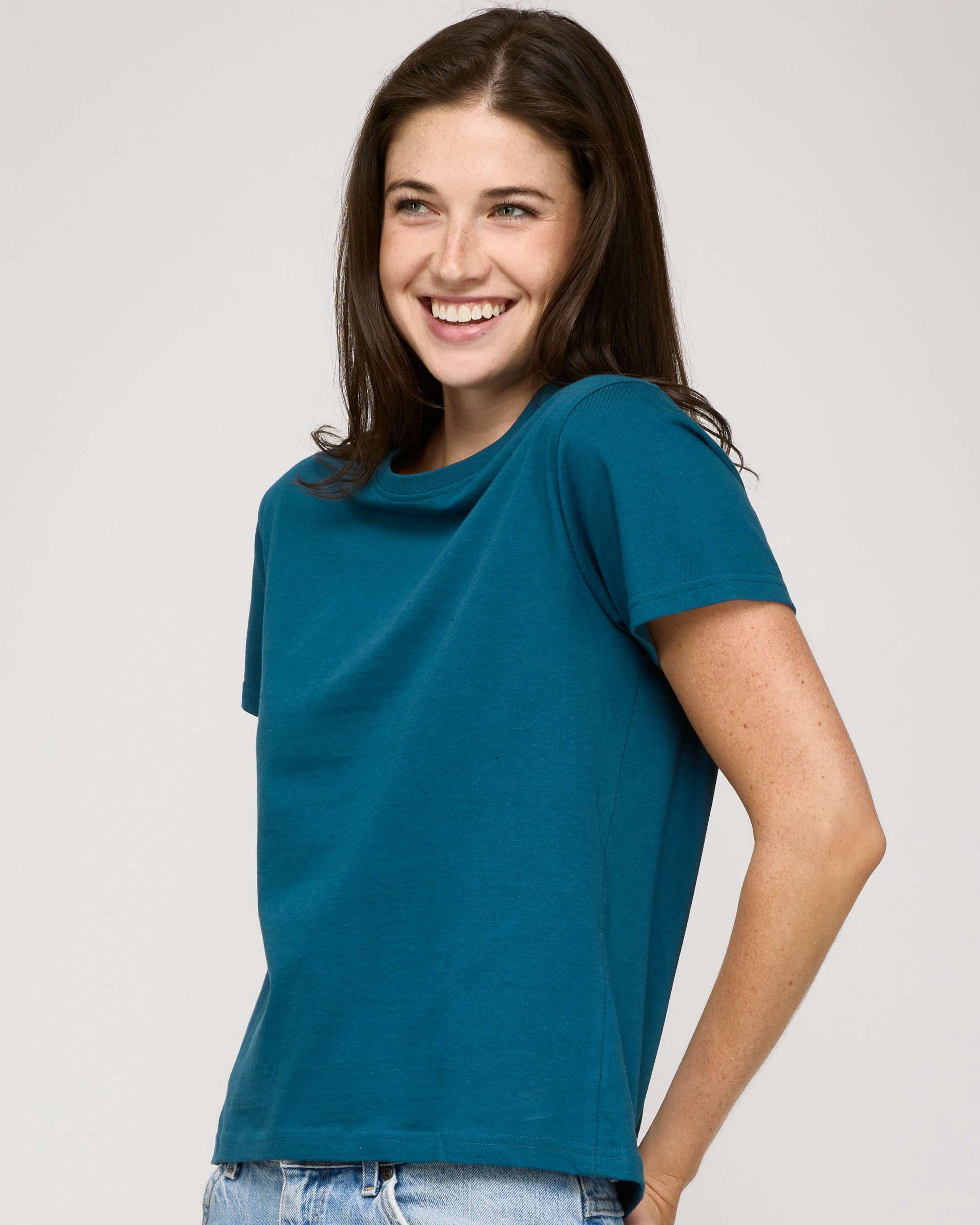 Real Essentials 5 Pack: Women’s 100% Cotton Oversized Short Sleeve T-Shirts Fashion Trendy Tees (Available in Plus Size)
