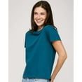 thumbnail image 3 of Real Essentials 5 Pack: Women’s 100% Cotton Oversized Short Sleeve T-Shirts Fashion Trendy Tees (Available in Plus Size), 3 of 5