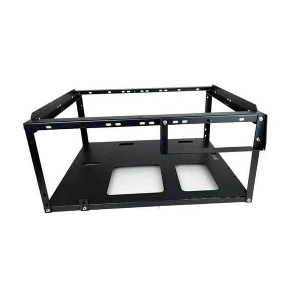 Case de PC de aire abierto Computadora de placa base abierta, acero compatible de 360 mm de acero, estuche de computadora negra profesional
